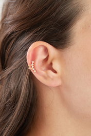Heliophilia Silver Pendientes de Plata Esterlina 925 en Color Oro